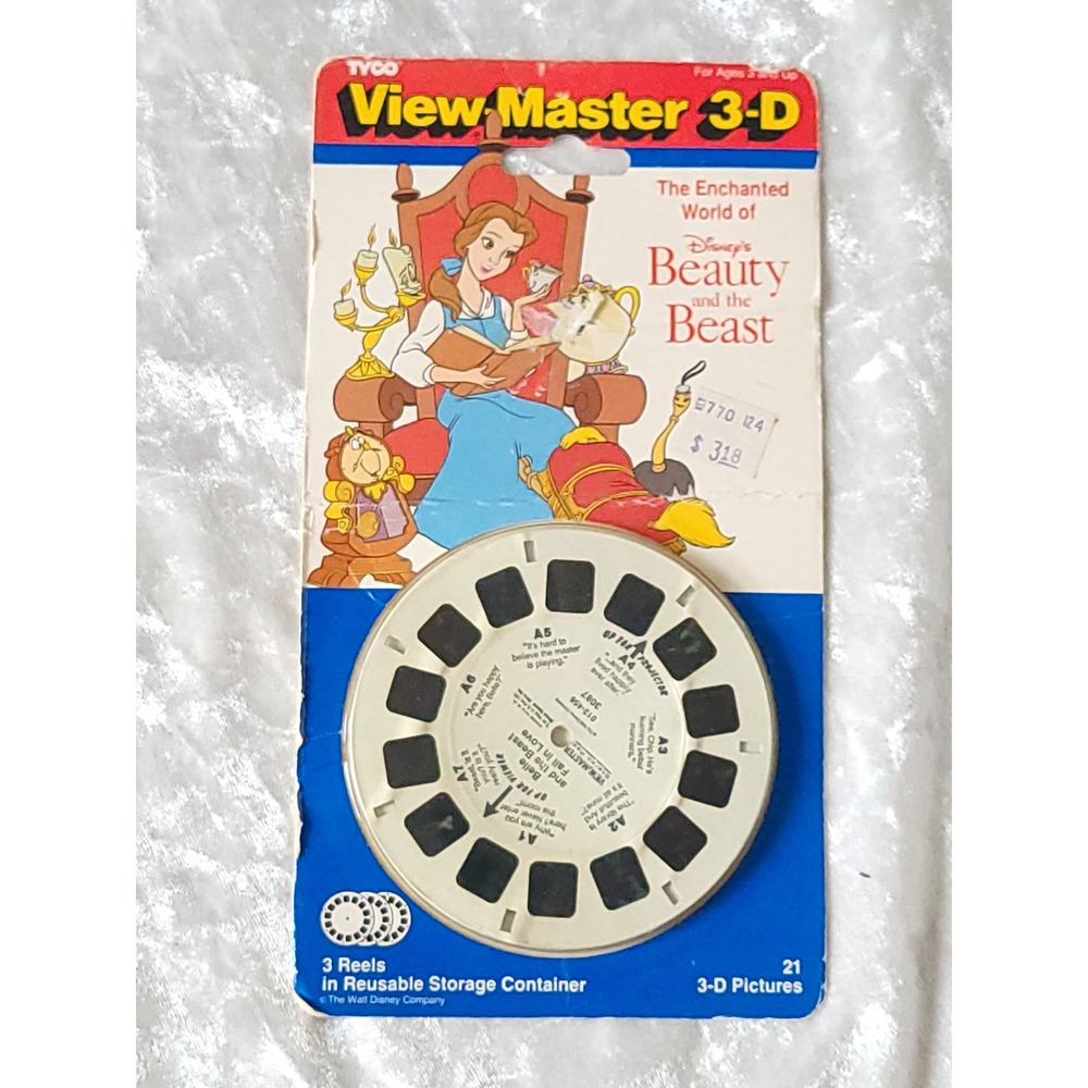 Vtg Tyco View-Master Beauty and the Beast Disney 1992 3 Reel Set 3087 NIP
